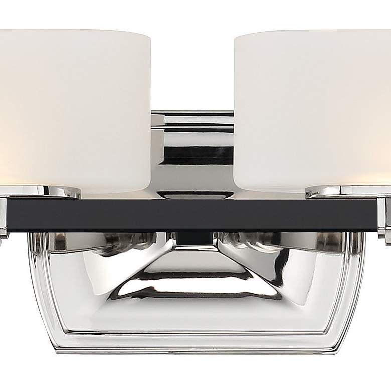Image 4 Drury 17 1/4" Wide Coal and Polished Nickel 2-Light LED Bath Light more views