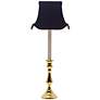 Drury 21 1/2" Black Shade Polished Brass Candlestick Buffet Lamp