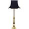 Drury 21 1/2" Black Shade Polished Brass Candlestick Buffet Lamp