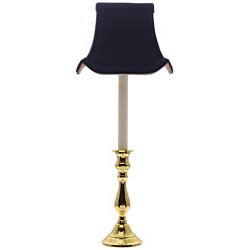Drury 21 1/2" Black Shade Polished Brass Candlestick Buffet Lamp