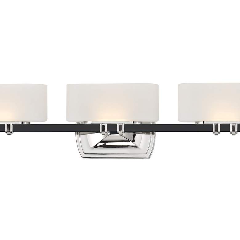Image 2 Drury 26 3/4" Wide Coal and Polished Nickel 3-Light LED Bath Light more views