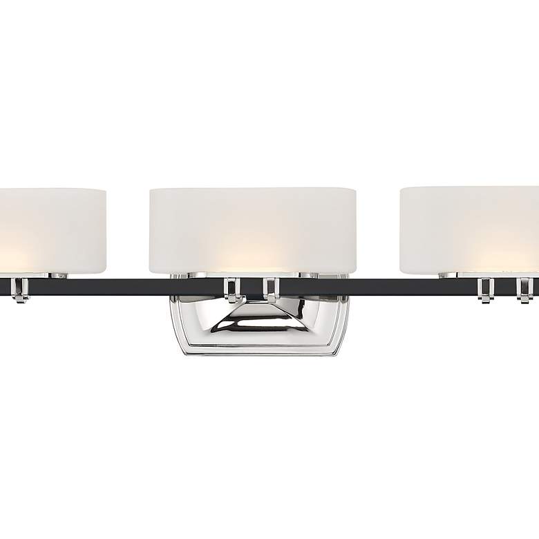 Image 2 Drury 26 3/4 inch Wide Coal and Polished Nickel 3-Light LED Bath Light more views