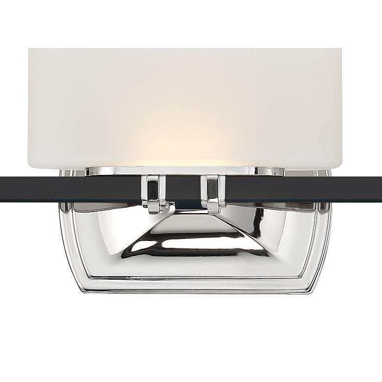 Image 4 Drury 26 3/4" Wide Coal and Polished Nickel 3-Light LED Bath Light more views