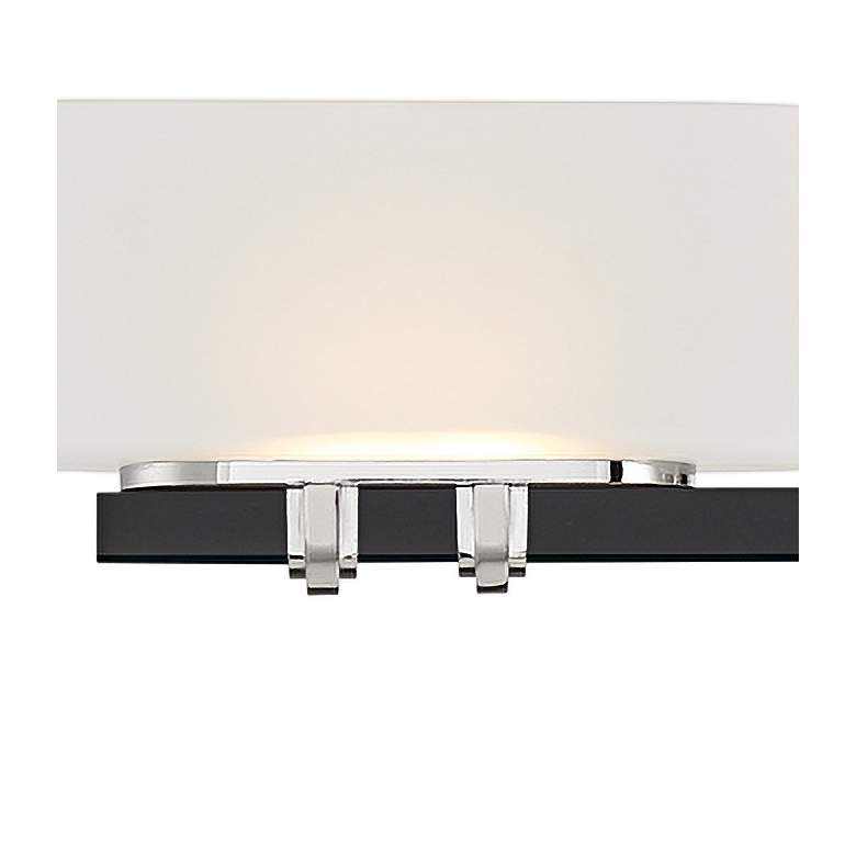 Image 2 Drury 36 1/4 inch Wide Coal and Polished Nickel 4-Light LED Bath Light more views