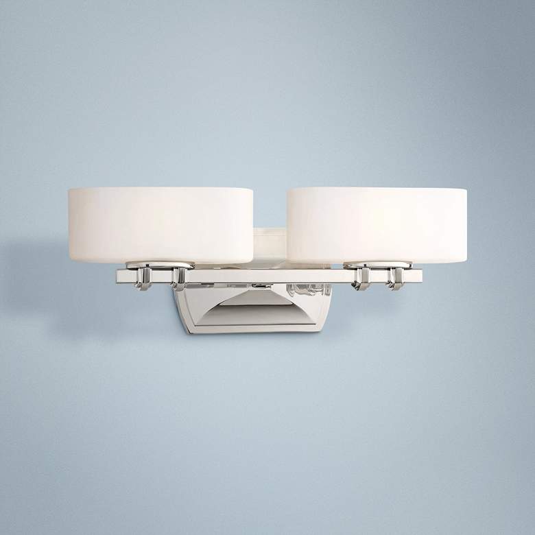 Image 1 Drury 6" High Polished Nickel 2-Light Wall Sconce