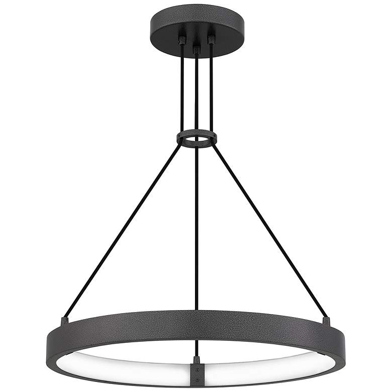 Image 1 Drury Integrated LED Pewter Cast Iron Pendant Light