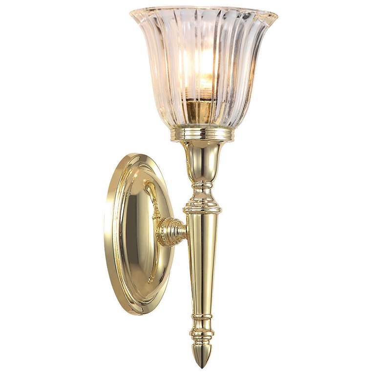Image 1 Dryden 1 Light Bath Light in Polished Brass
