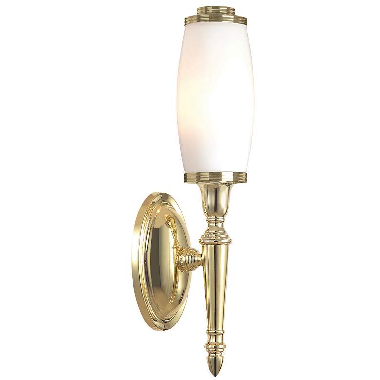 Image 1 Dryden 1 Light Bath Light in Polished Brass