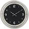 Dryden 18" Round Black and Silver Metal Wall Clock