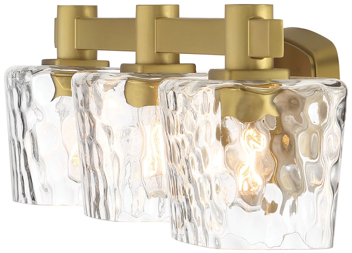 Image 3 Drysdale 23 1/2" Wide Soft Brass 3-Light Vanity Bath Light more views