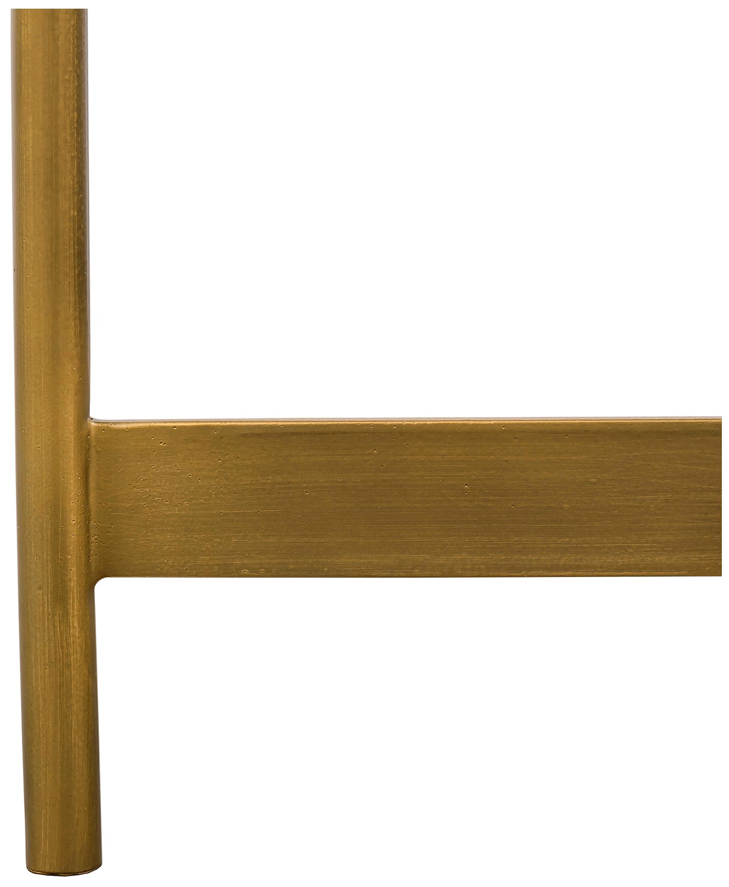 Dua End Table in Gray Concrete and Antique Brass