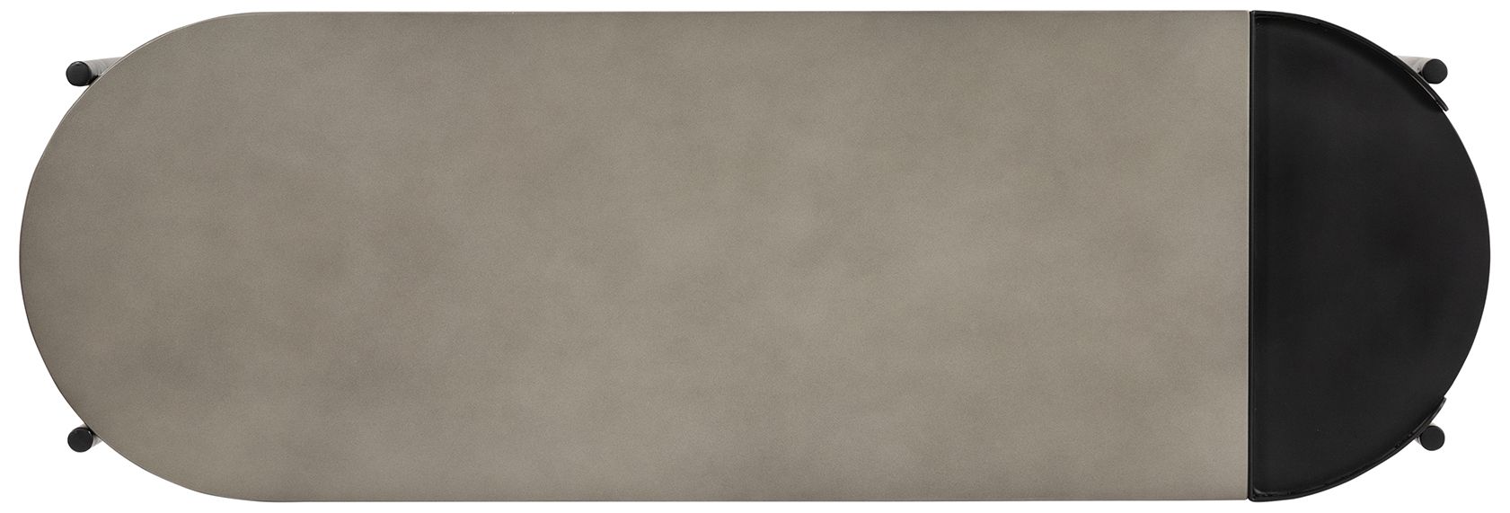 Image 5 Dua Modern Console Table in Concrete and Black Metal more views