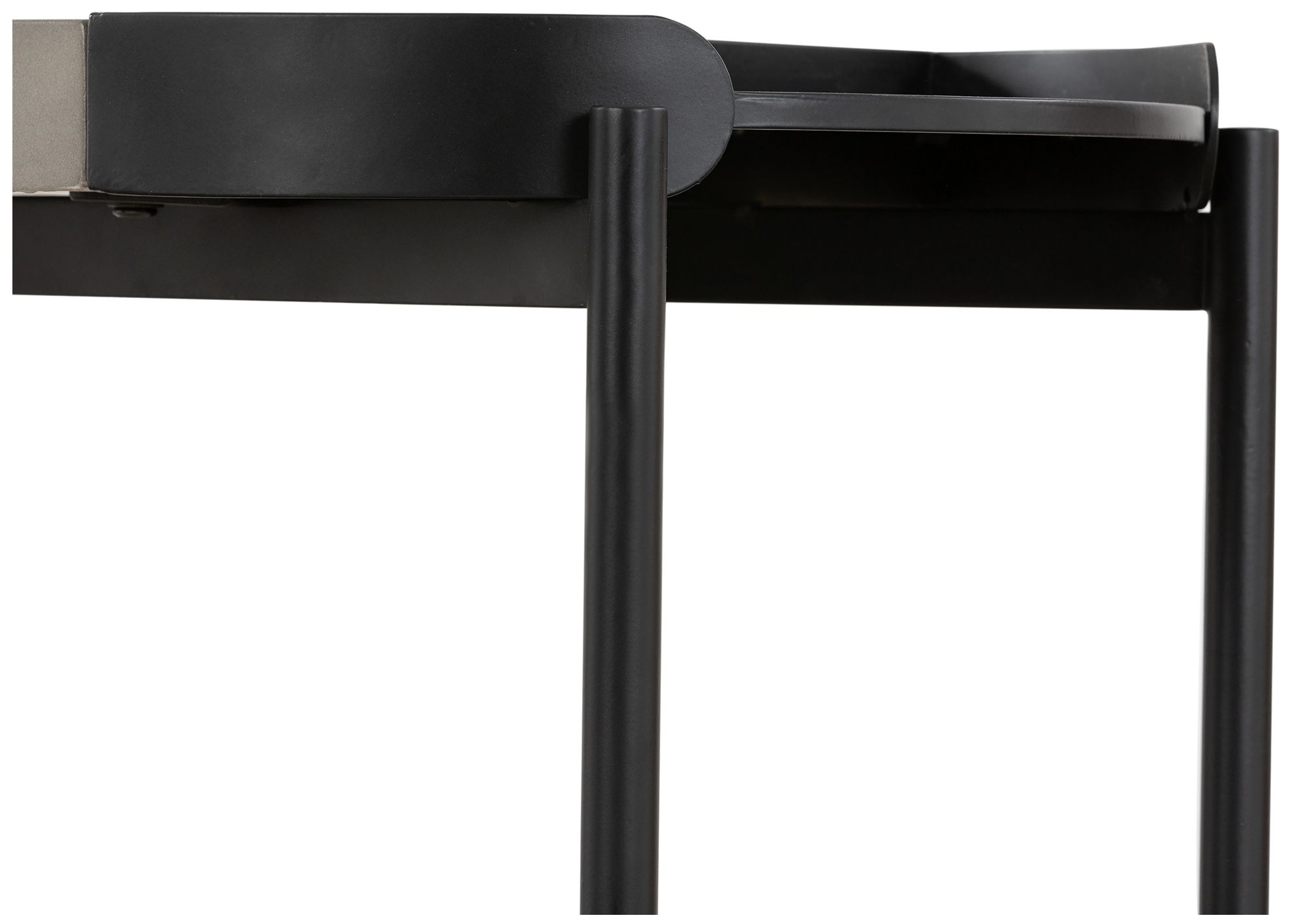 Image 7 Dua Modern Console Table in Concrete and Black Metal more views