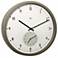 Dual Time White 12 1/2" Wide Wall Clock