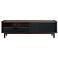 Duane 59.25 Modern Ribbed TV Stand in Dark Brown and Black