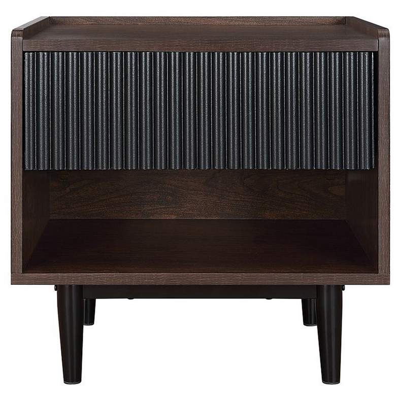 Image 1 Duane Nightstand in Dark Brown and Black