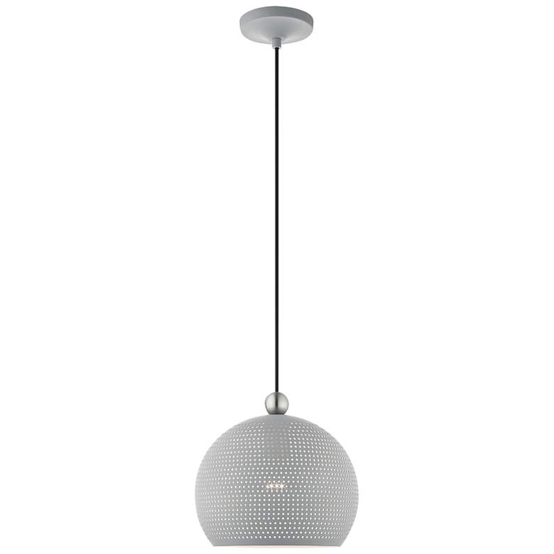 Image 2 Dublin 10" Wide Nordic Gray Metal Globe Mini Pendant Light