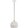 2_Dublin 10" Wide White Metal Globe Mini Pendant Light
