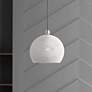 1_Dublin 10" Wide White Metal Globe Mini Pendant Light