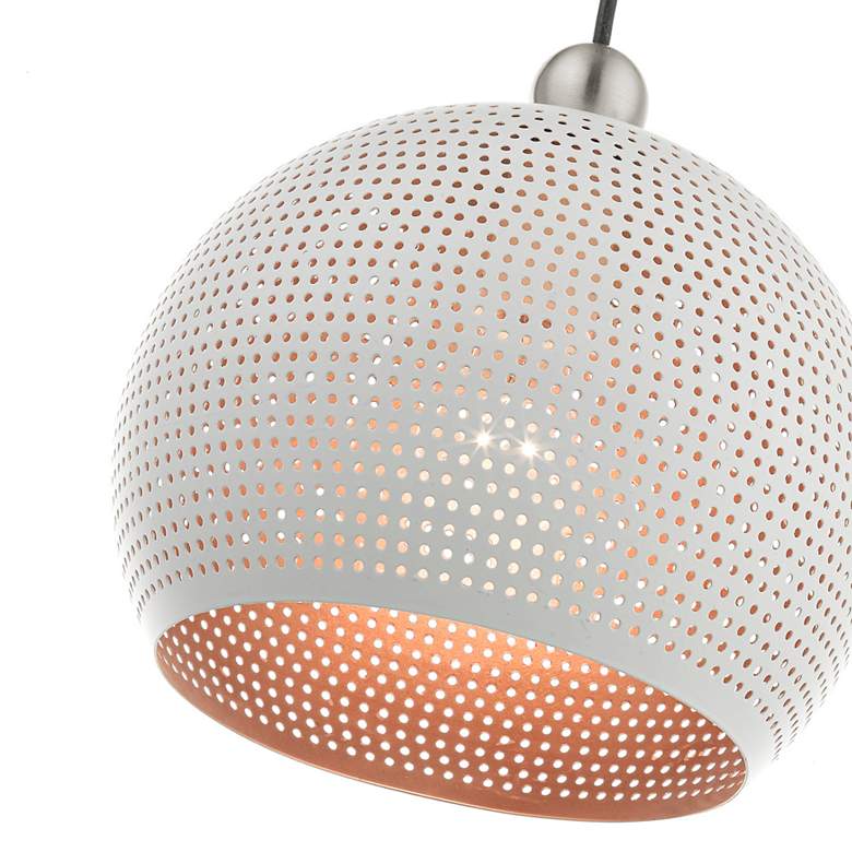 Image 4 Dublin 10" Wide White Metal Globe Mini Pendant Light more views