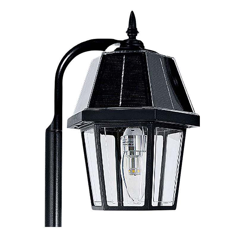Image 2 Dublin 28 1/2" High Black LED Solar Garden Lights Set of 2 more views