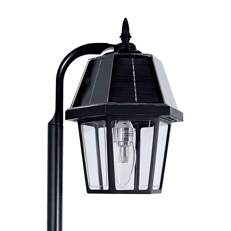 Image 3 Dublin 28 1/2" High Black LED Solar Garden Lights Set of 2 more views