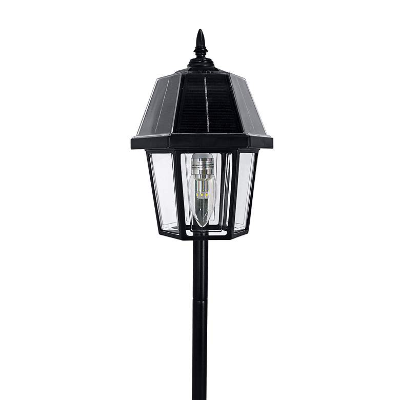Image 4 Dublin 28 1/2" High Black LED Solar Garden Lights Set of 2 more views
