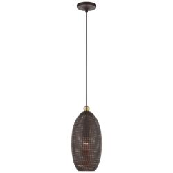 Dublin 7 1/4" Wide Bronze Metal Mini Pendant Light