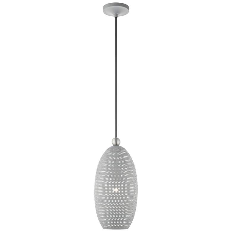 Image 2 Dublin 7 1/4 inch Wide Nordic Gray Metal Mini Pendant Light