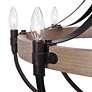 7_Dubois 32 1/2" Wide Bronze and Natural Oak 8-Light Chandelier more views