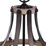 Dubois 32 1/2" Wide Bronze and Natural Oak 8-Light Chandelier