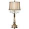 Dubois Console Table Lamp with Lace Rhinestone Trim