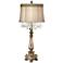Dubois Console Table Lamp with Scallop Lace Trim