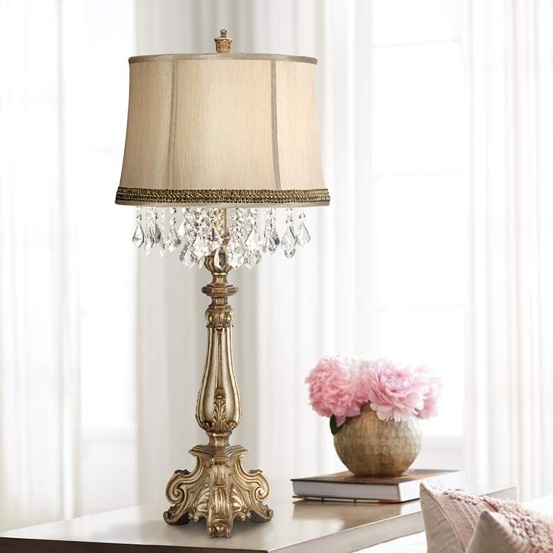 Image 1 Dubois Console Table Lamp with Wave Trim