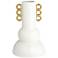 Duchess 12" High Shiny White Ceramic Vase