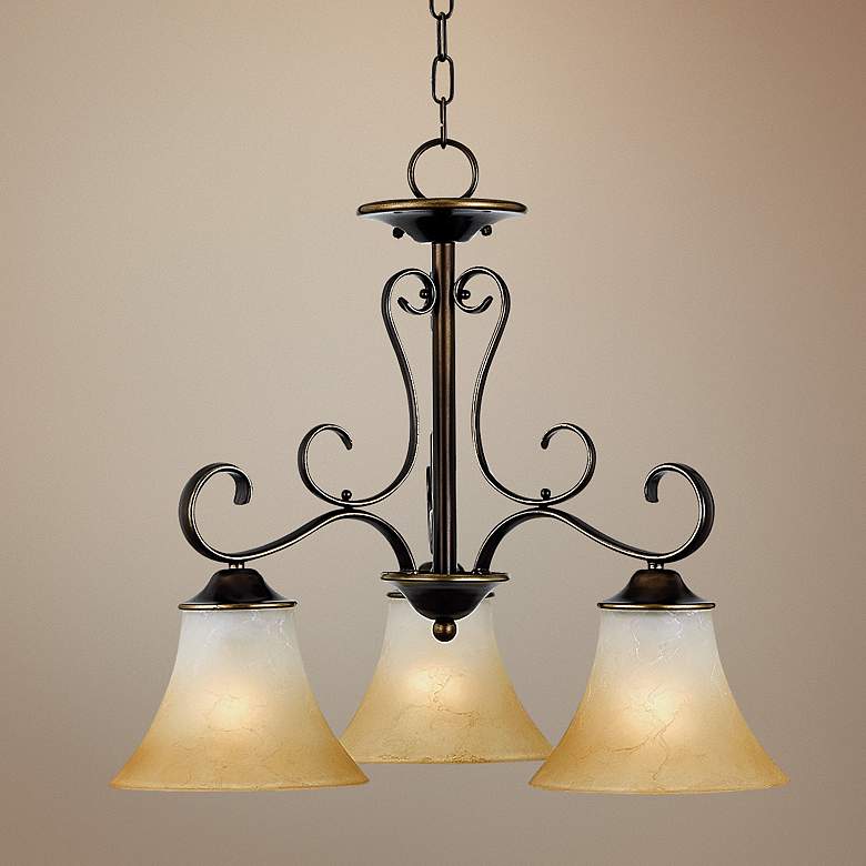 Image 1 Duchess 23" Wide One-Tier Three Downlight Chandelier