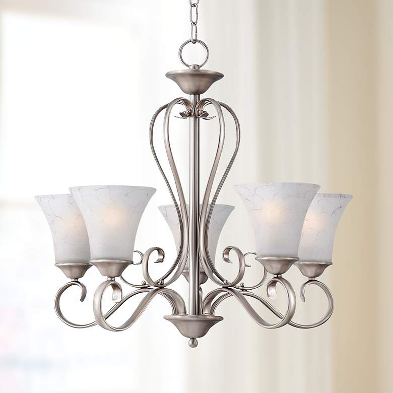 Image 1 Duchess Antique Nickel Finish 24 1/2 inch Wide Chandelier