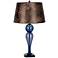 Duchess Blue Glass with Brown Shade Table Lamp