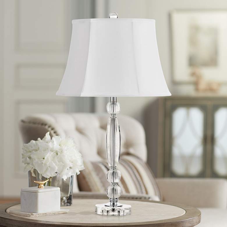 Image 1 Duchess Crystal Table Lamp with Soft Back Shade