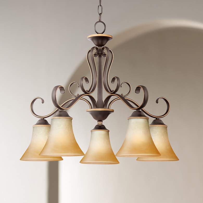 Image 1 Duchess Palladian Bronze Dinette Five Light Chandelier