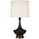 Duck Cast Iron Wood and Ceramic Table Lamp with Ivory Shade