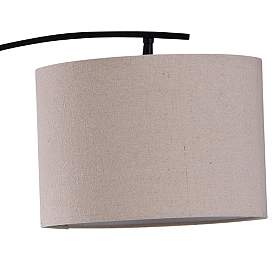 Image2 of Dudley 60" Black and Brass Metal Adjustable Arc Floor Lamp more views