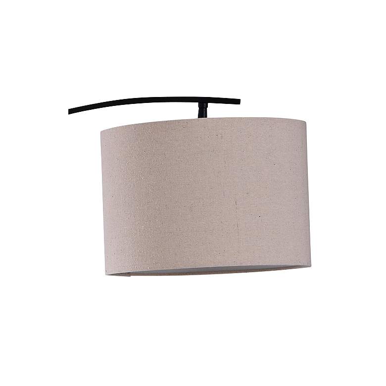 Image 2 Dudley 60" Black and Brass Metal Adjustable Arc Floor Lamp more views