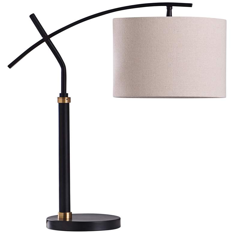 Image 1 Dudley Black and Gold Metal Adjustable Desk Lamp