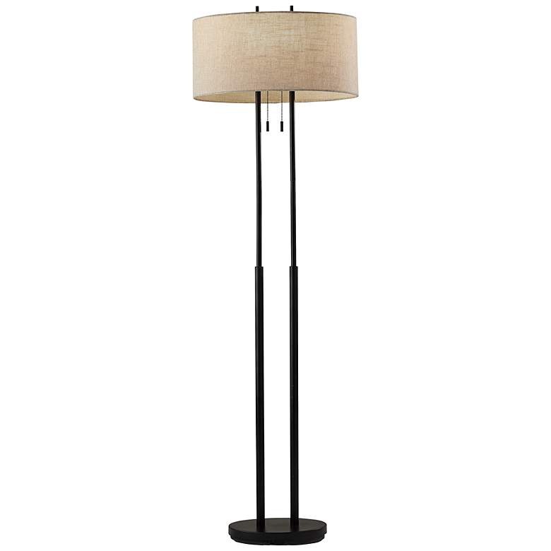 Image 3 Duet Antique Bronze Floor Lamp