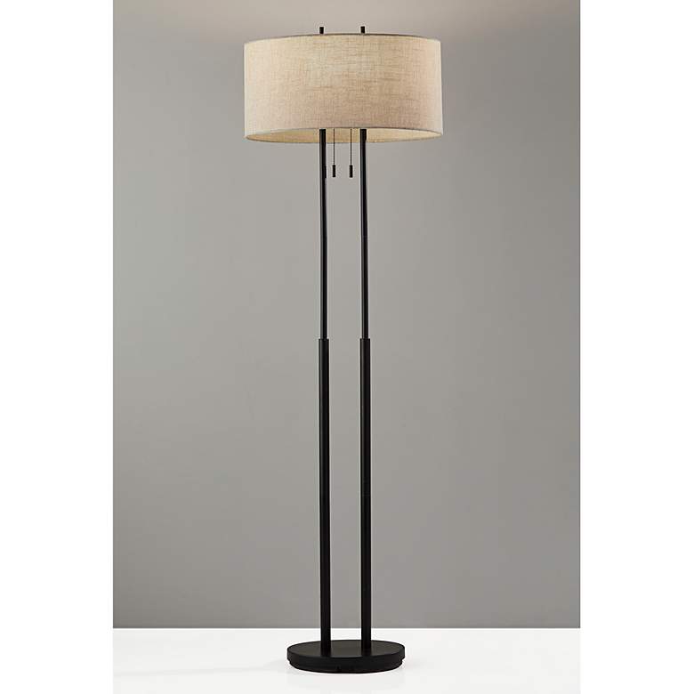 Image 2 Duet Antique Bronze Floor Lamp