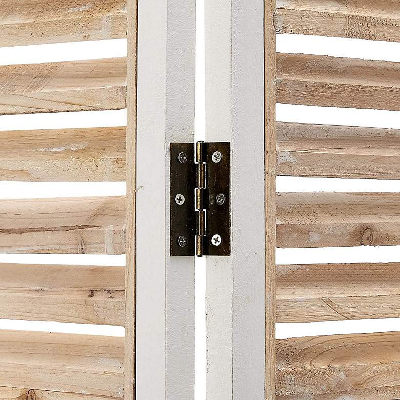 Image 3 Duetcor 63" Wide White Wood 4-Panel Screen/Room Divider more views