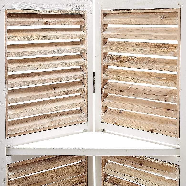 Image 4 Duetcor 63" Wide White Wood 4-Panel Screen/Room Divider more views