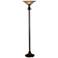 Duetto Oiled Black Bronze Torchiere Floor Lamp