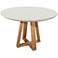 Duffy 45 1/4" Wide Off-White Round Wood Dining Table
